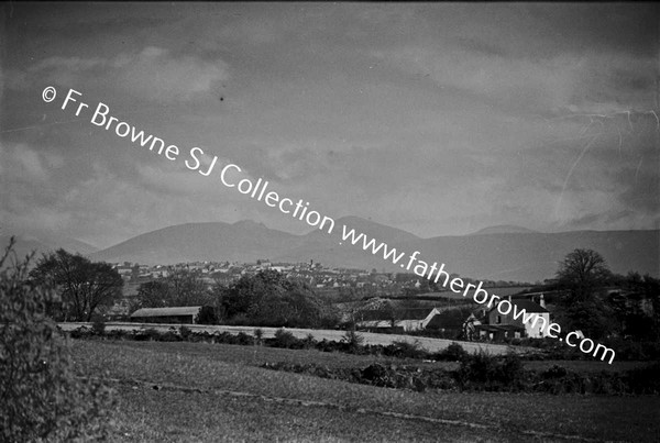 VARIOUS VIEWS OF TOWN AND MOURNE MOUNTAINS